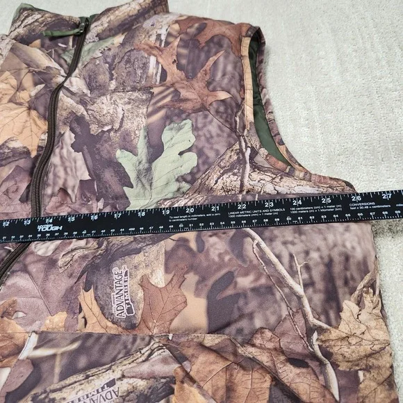 LL Bean Goose Down Vest Men XL Camo Advantage Timber Camouflage Hunting Puffer